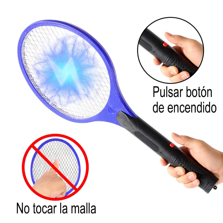 Raqueta Eléctrica Mata Moscas - Potente y Recargable
