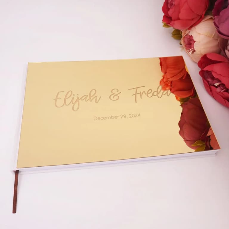 Libro de Invitados Personalizado para Boda y Cumpleaños