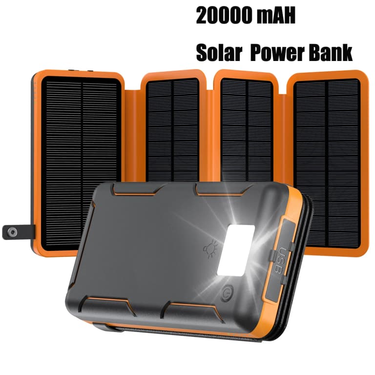 Banco de energía solar portátil 20000mAh: ¡Carga rápida y versátil!