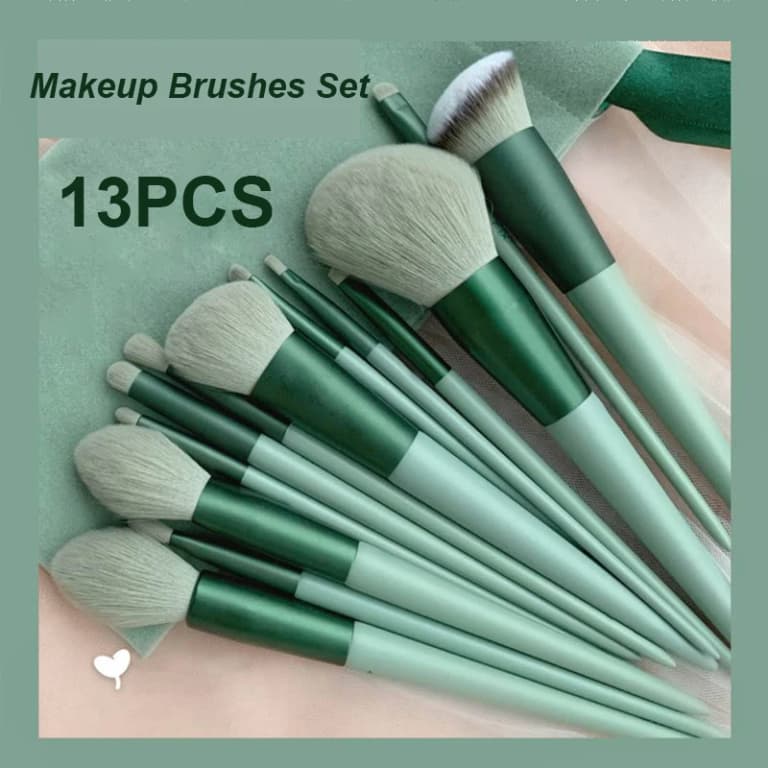 Conjunto de 13 Brochas de Maquillaje Suaves y Efectivas