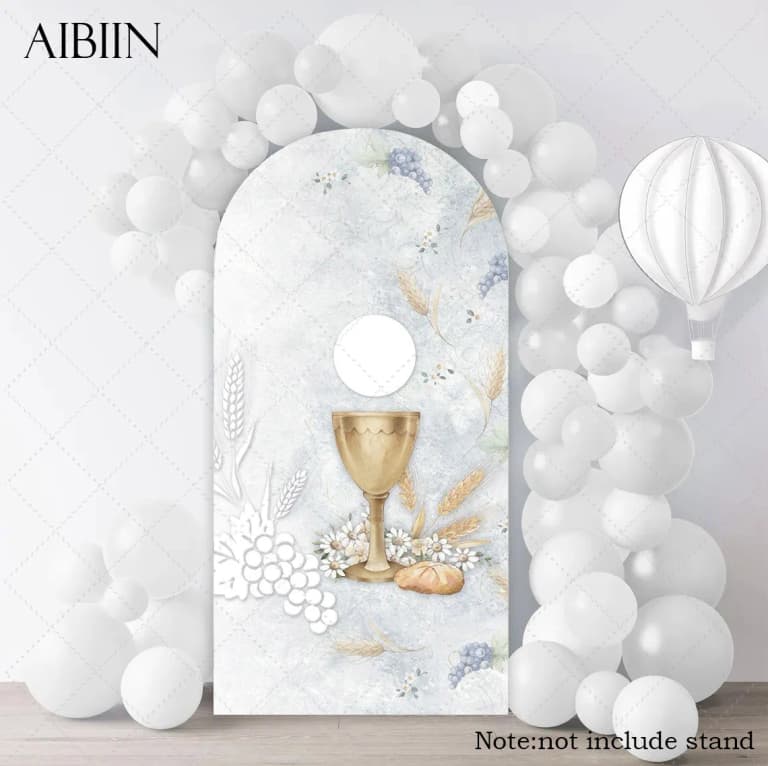 Soporte de Arco Personalizable para Bautismos y Cumpleaños