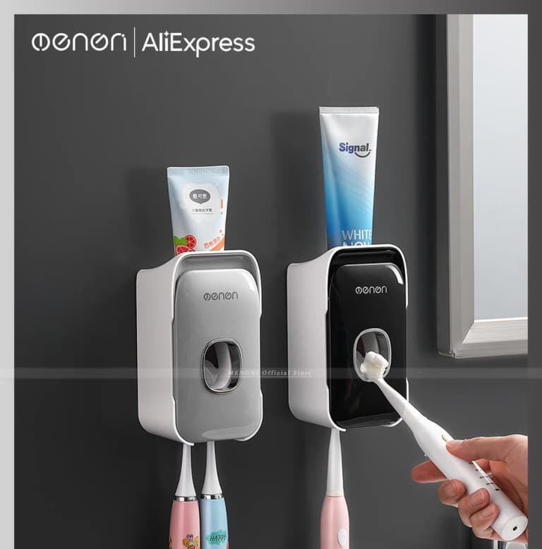 Dispensador Automático de Pasta de Dientes MENGNI: Sin Perforaciones
