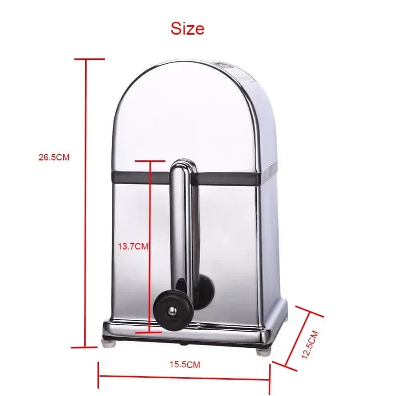 Mini Trituradora de Hielo Semiautomática de Acero Inoxidable
