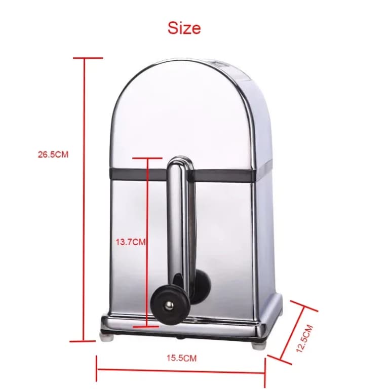 Mini Trituradora de Hielo Semiautomática de Acero Inoxidable