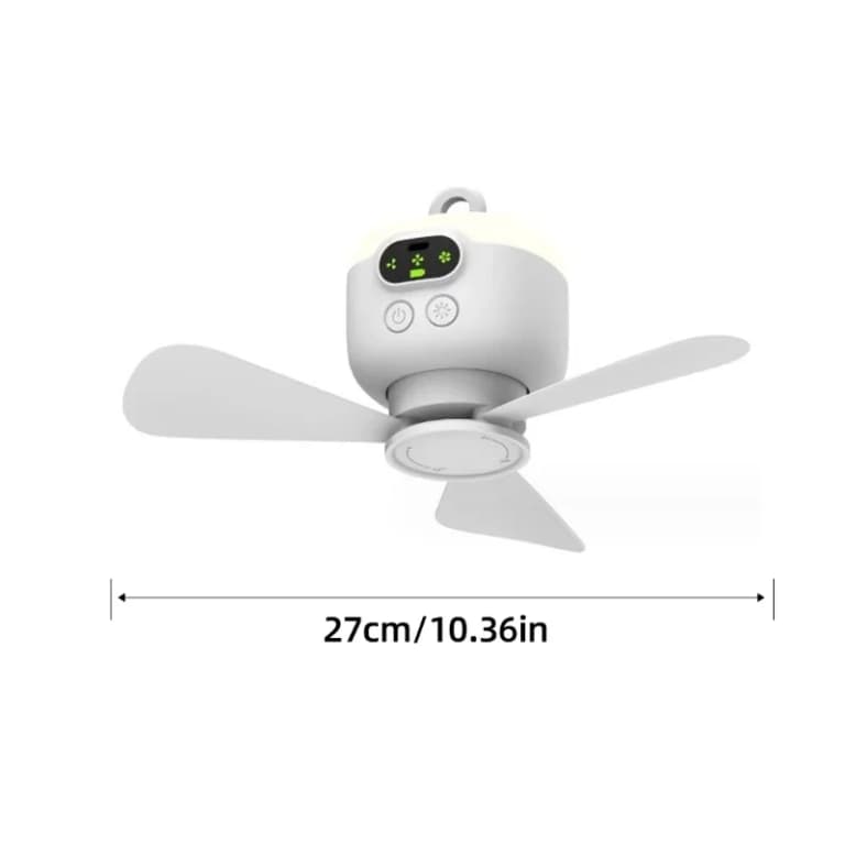 Ventilador de techo USB recargable con luz y control remoto